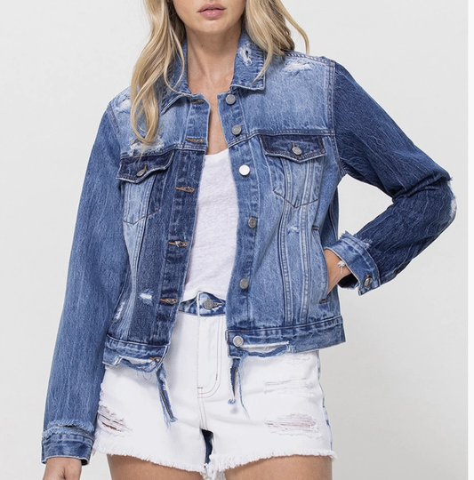 CROP DENIM JACKET