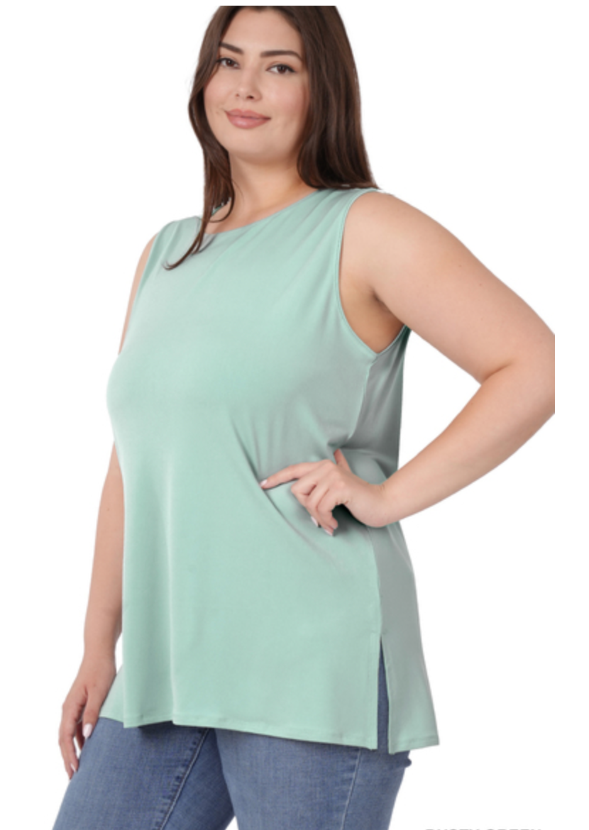 SLEEVELESS ROUND TOP