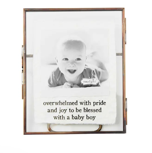BABY BOY GLASS FRAME 3X3
