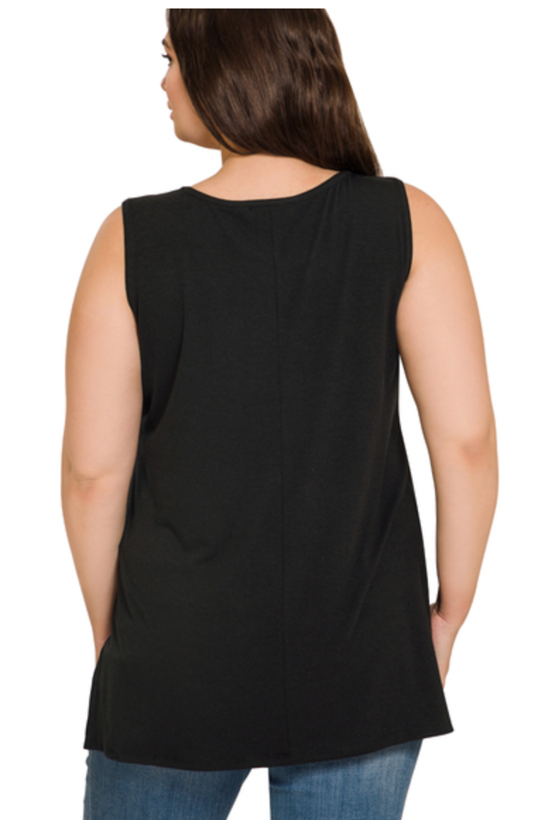 SLEEVELESS ROUND TOP