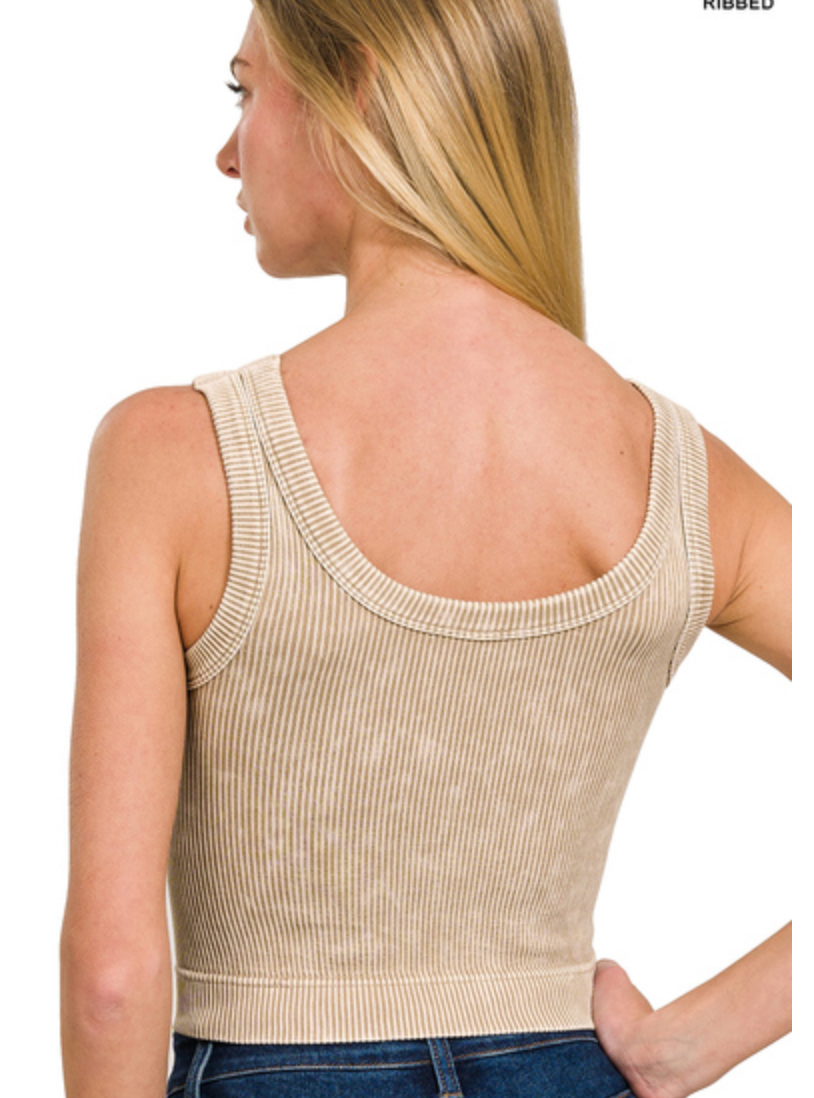 STONE WASH RIBBED SEAMLESS