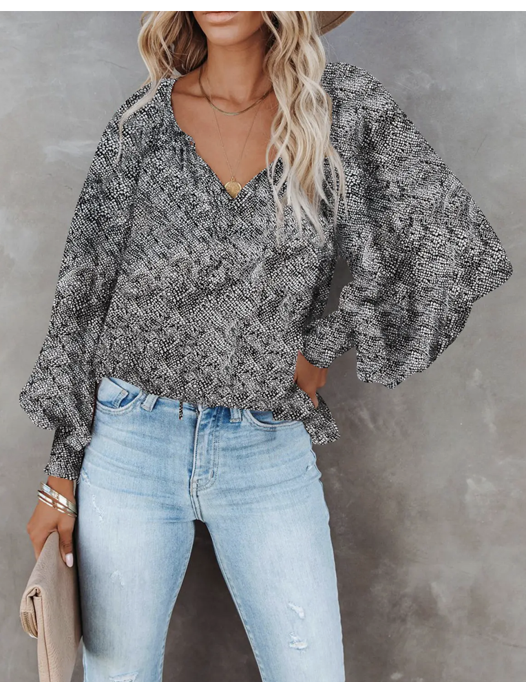 VNECK FLORAL SHIRT