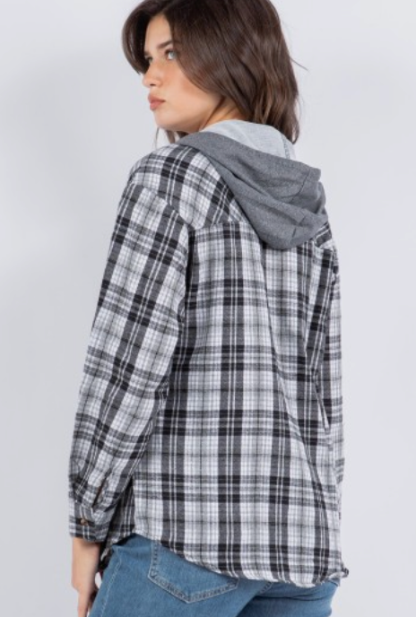 LIGHTWEIGHT SHACKET W/HOOD