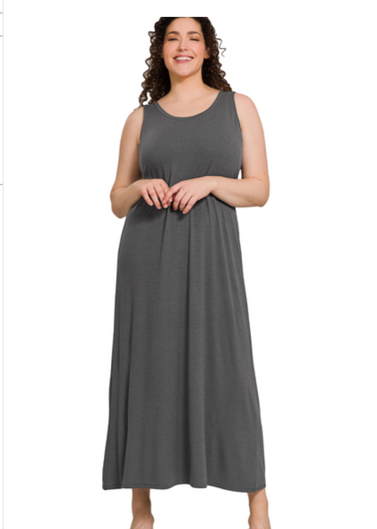 SLVLSS FLARED MAXI DRESS