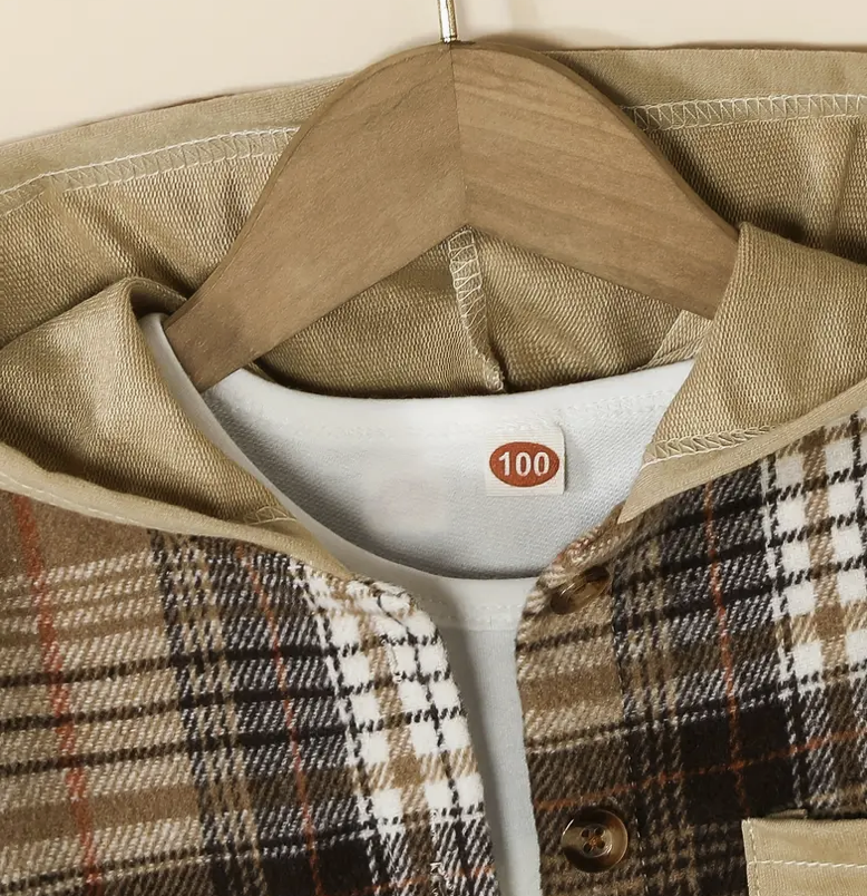 KIDS PLAID HOODIE
