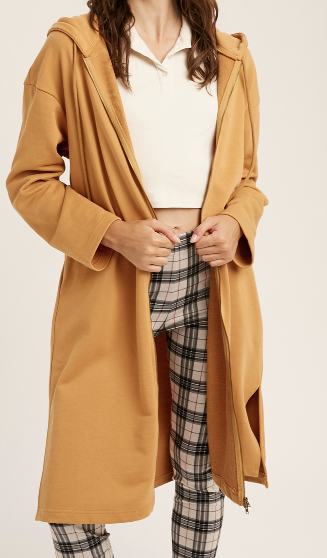 HOODIE ZIP LONGLINEJ0161