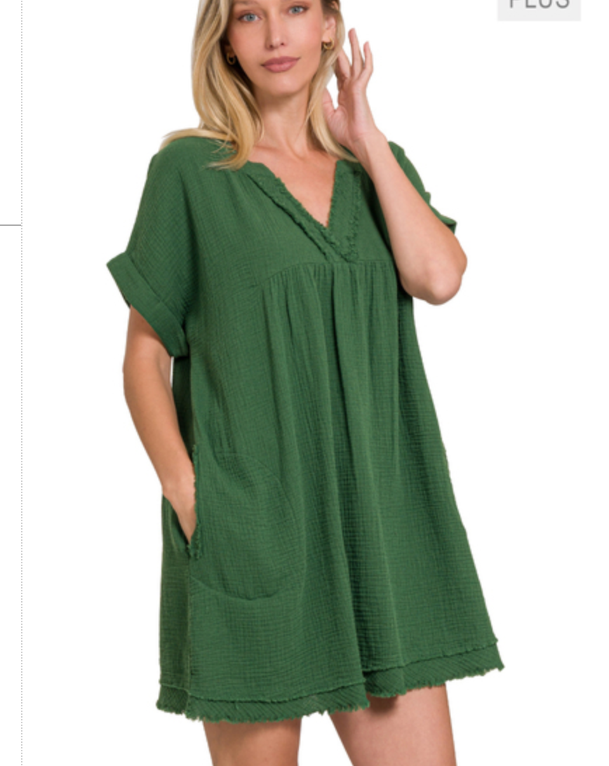 GAUZE S/SLV DRESS/TOP