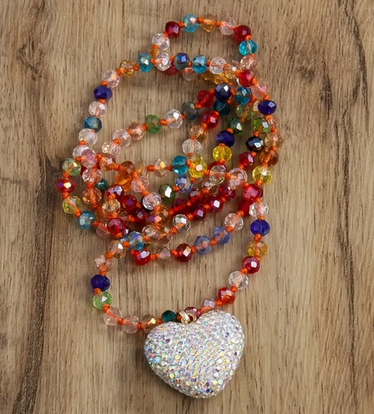 COQUETTE HEART BEADED NKLC