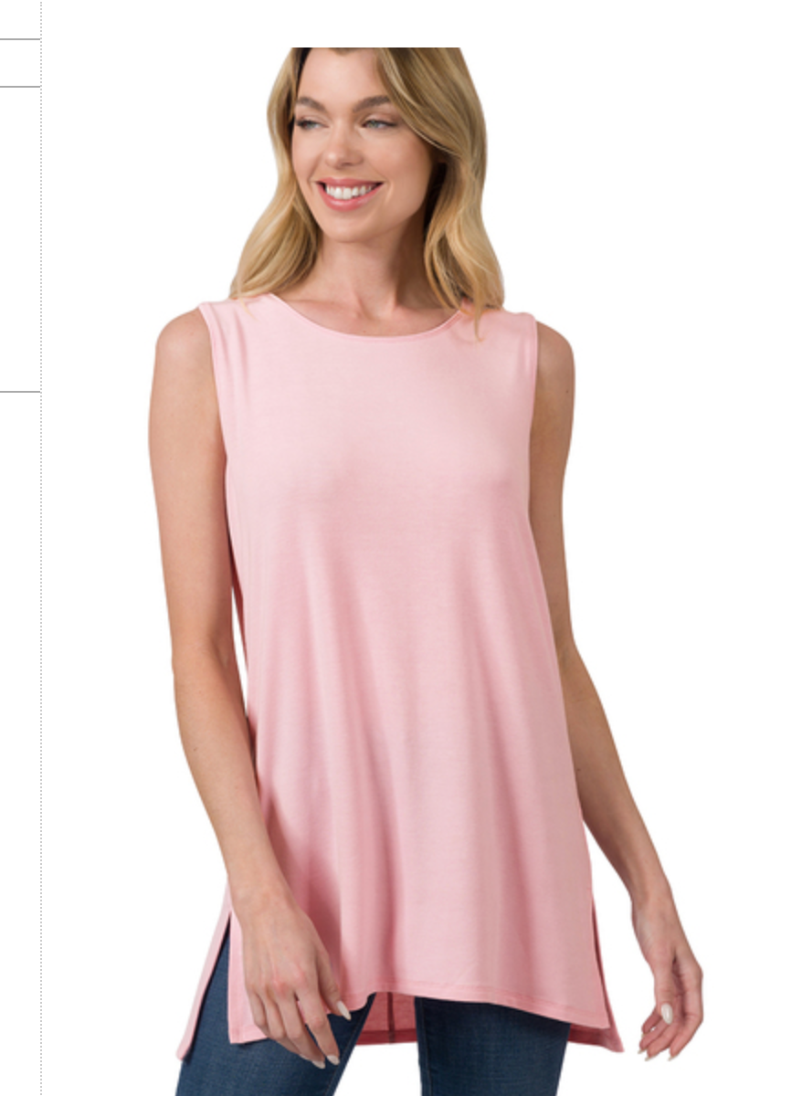 SLEEVELESS ROUND TOP