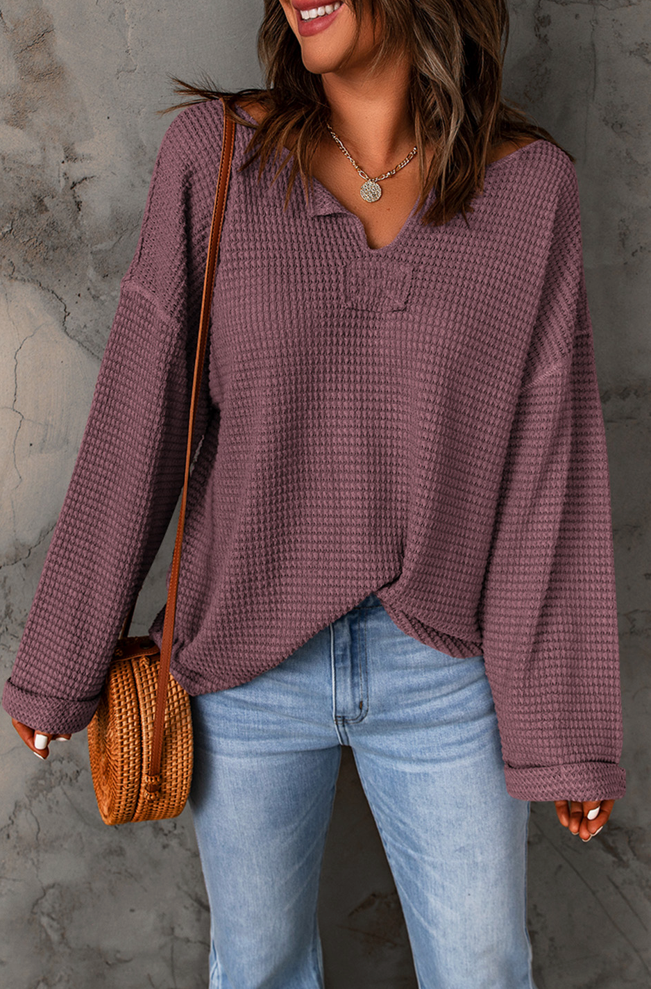 WAFFLE LOOSE VNK TOP