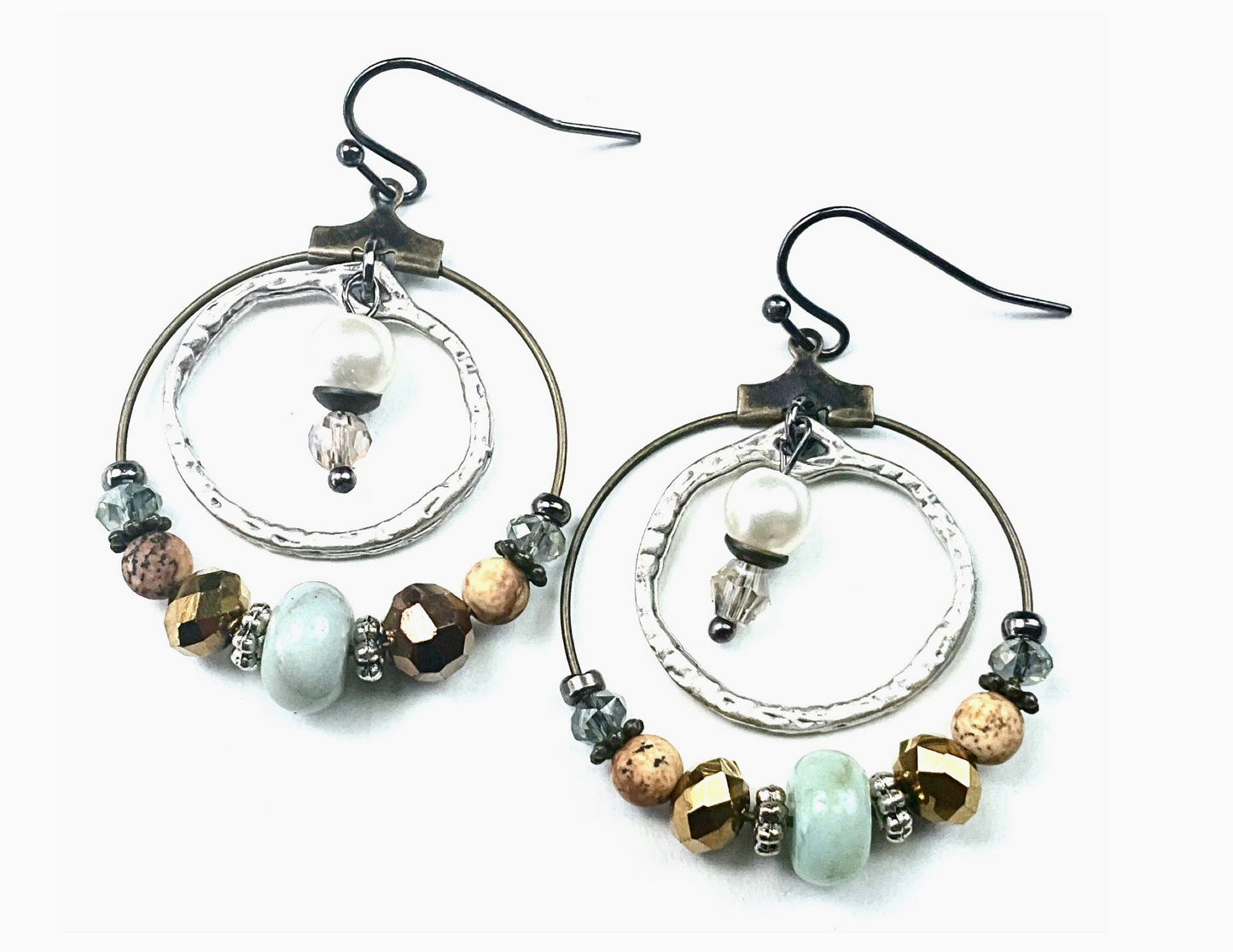 SM BEADED/RING EARRINGS