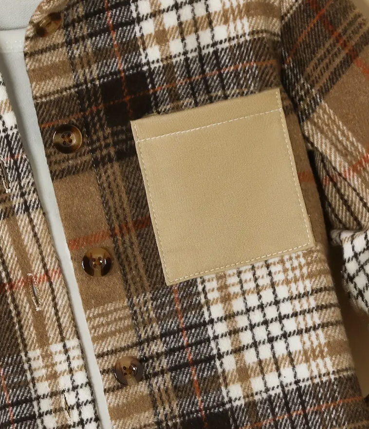 KIDS PLAID HOODIE