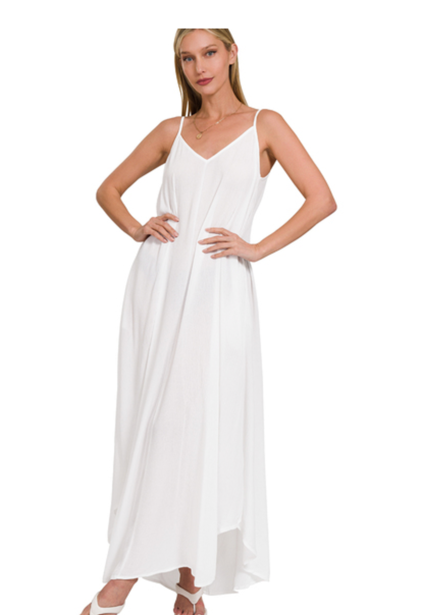 CRINKLE CAMI MAXI DRESS