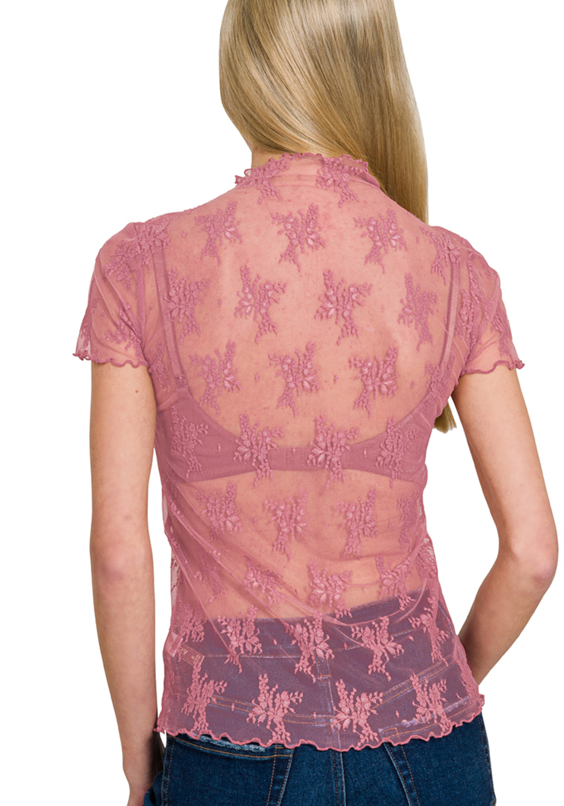 LACE LAYERING S/SLV TOP