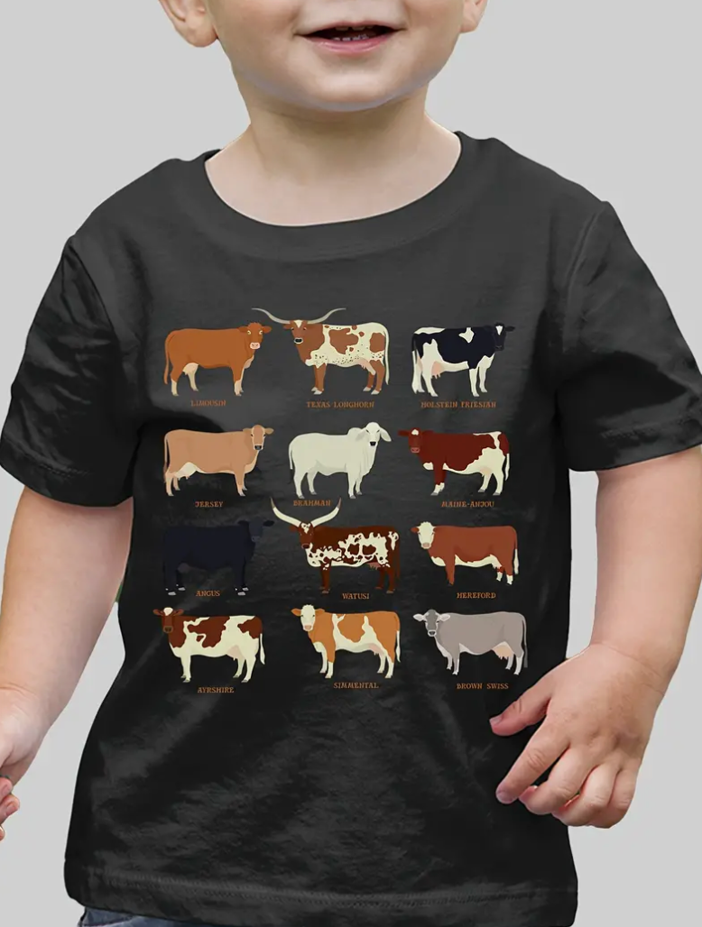 COW BREEDS TSHIRT