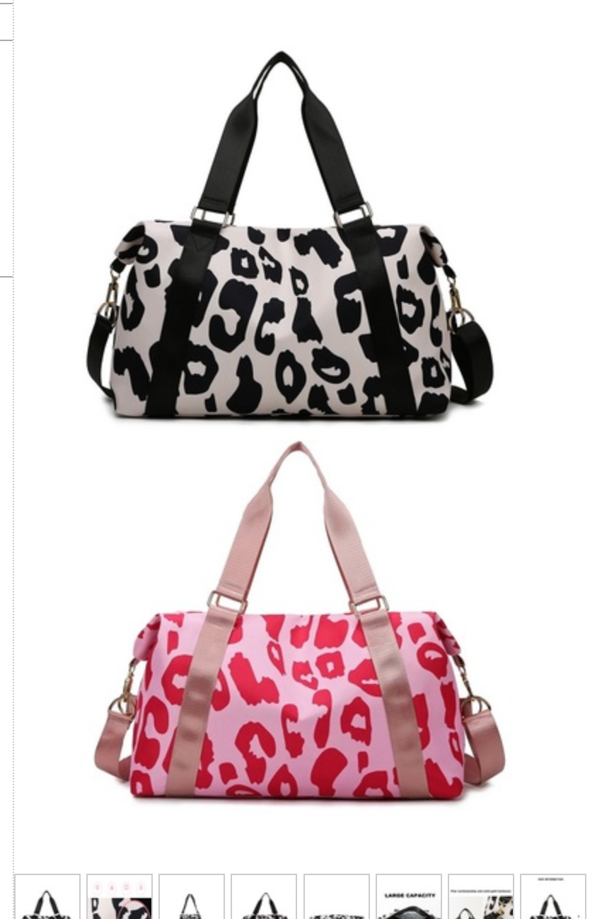 LEOPARD DUFFLE BAG