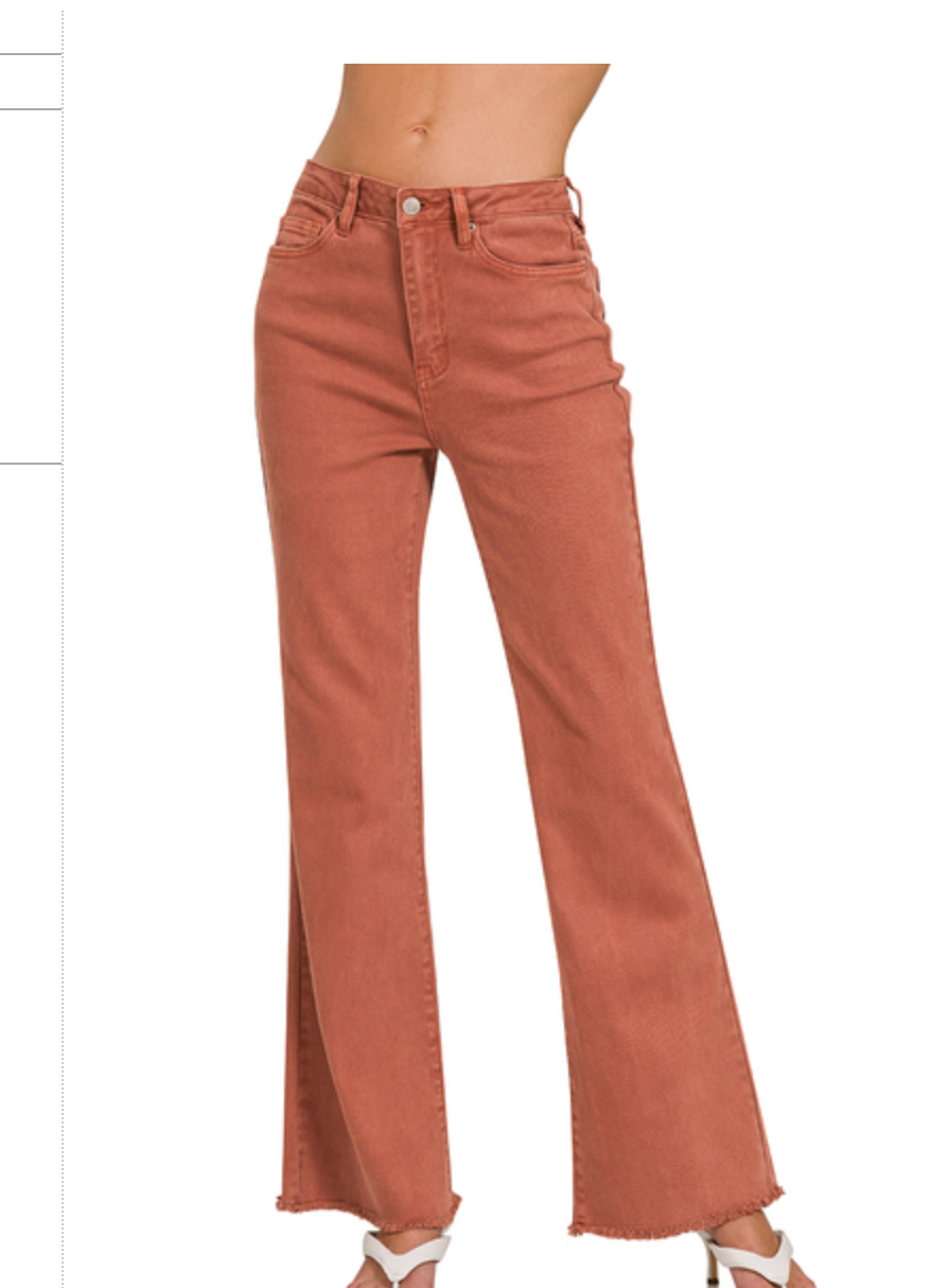 FRAYED CUTOFF DENIM PANT