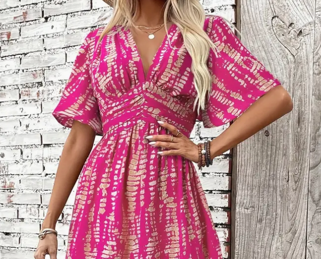 VNK S/SLV A-LINE DRESS