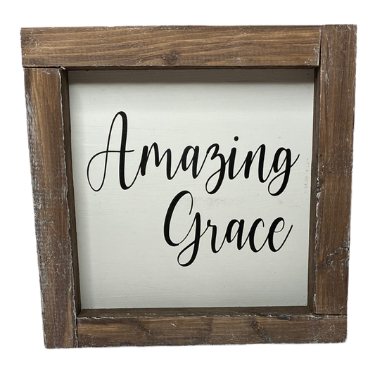 Amazing Grace Faith Frame Sign