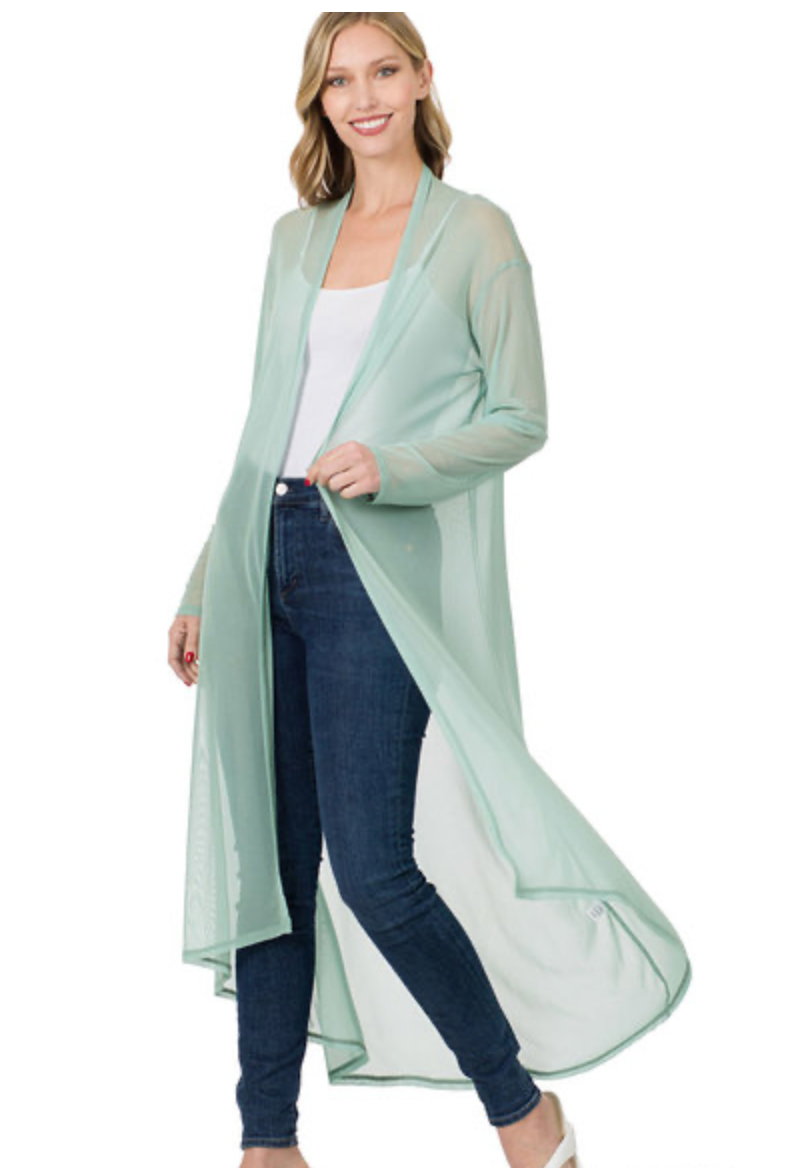 MESH OPEN FRONT CARDGIAN