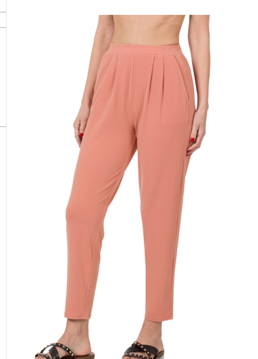 PLEATED  WAIST PANTS
