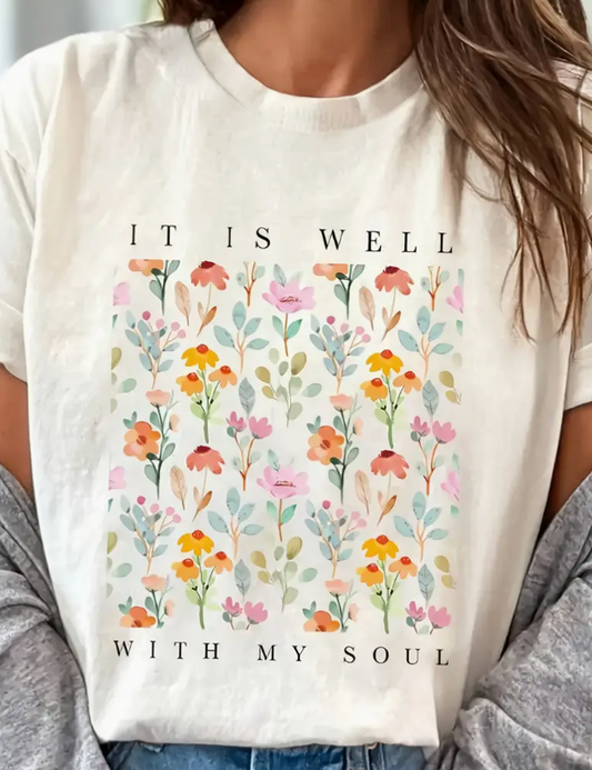 IT IS WELL FLORAL TEE