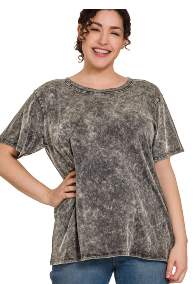 WASHED S/SLV TOP