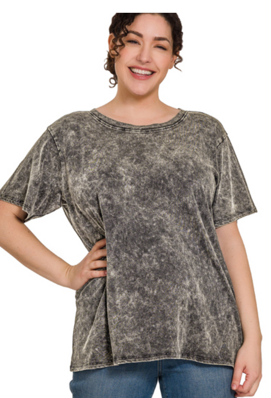 WASHED S/SLV TOP