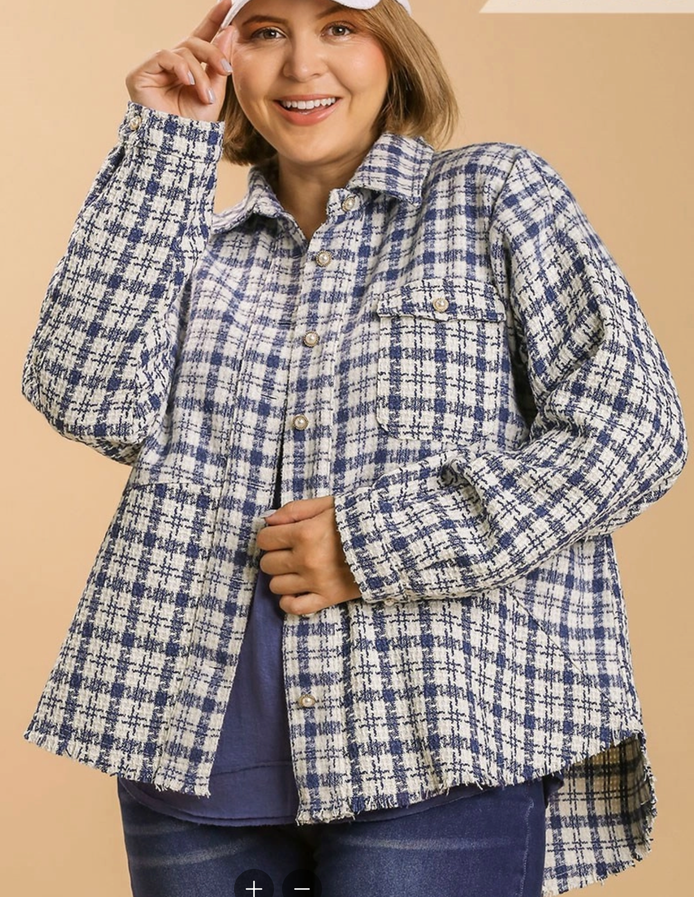 TWEED PLAID SHACKET