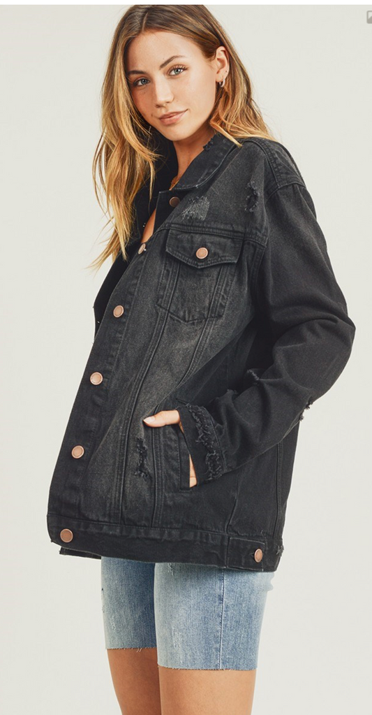 LOOSE 90S DIST DENIM JACKET