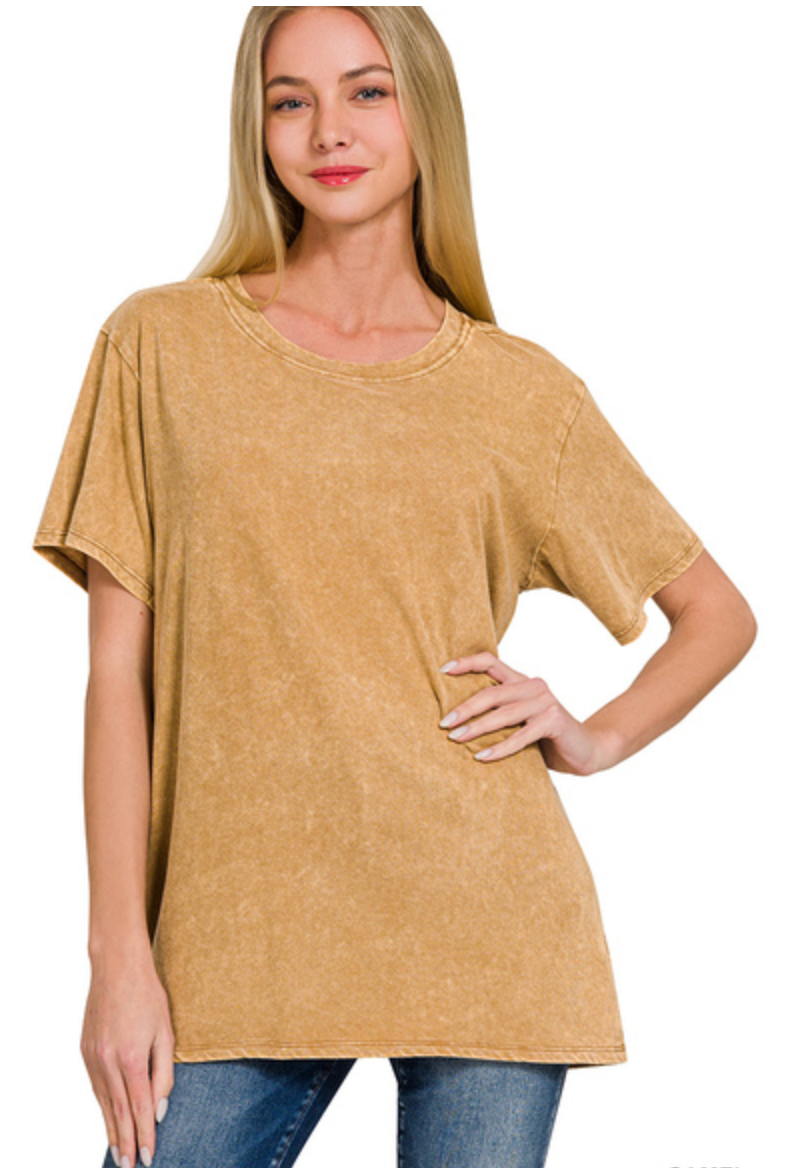 WASHED S/SLV TOP