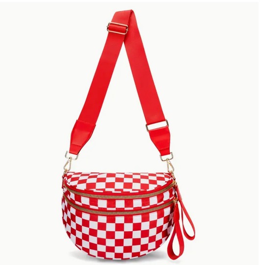 CHECKERED CROSSBODY BAG