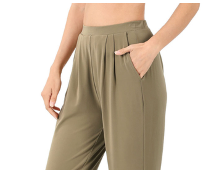 PLEATED  WAIST PANTS