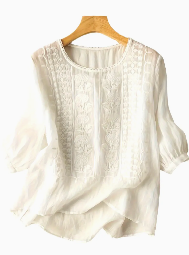 EMBROIDERED LINEN SHIRT