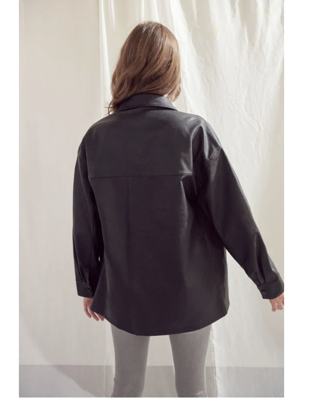 OVERSIZE PU SHACKET PHOEBE