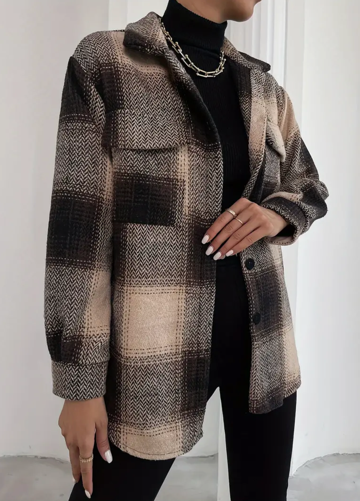 PLAID POCKET SHACKET