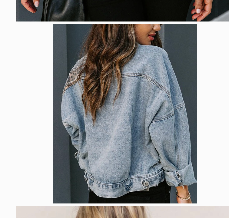 LEOPARD PATCHWORK DENIM