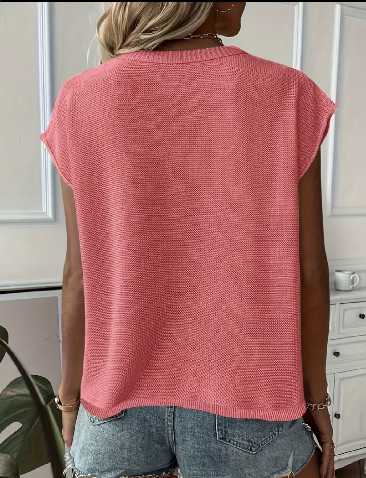 SHEER SWEATER VEST