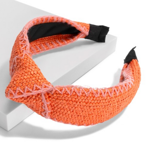 SOLID KNOTTED STRAW W/CONTRAST