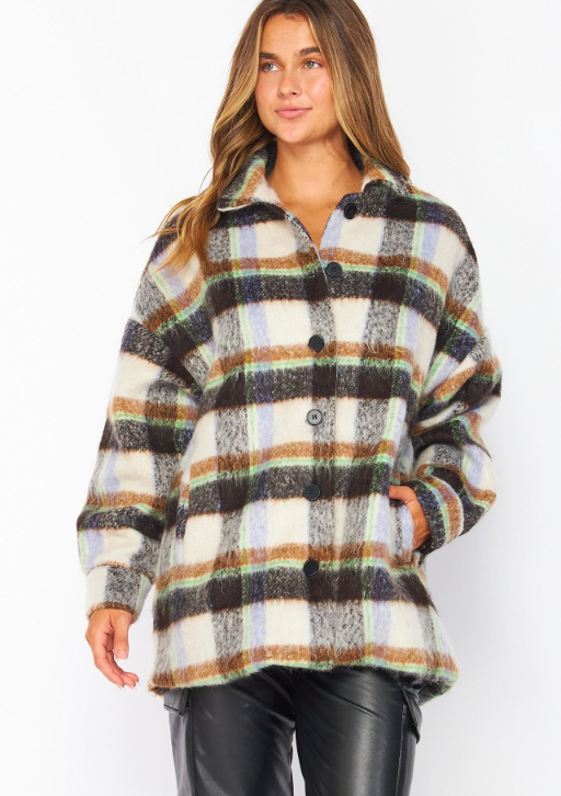 HEAVY FAUX WOOL SHACKET