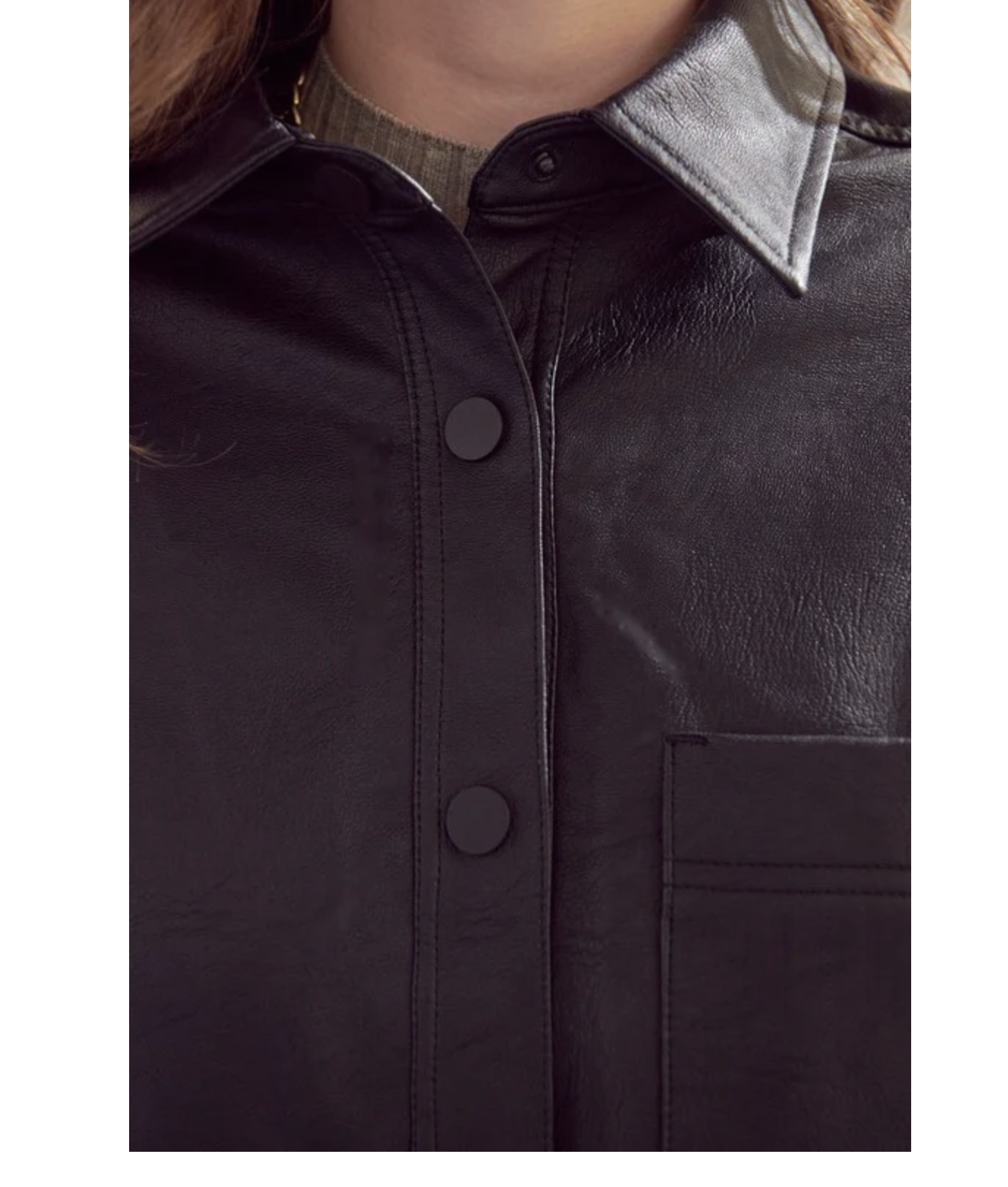 OVERSIZE PU SHACKET PHOEBE