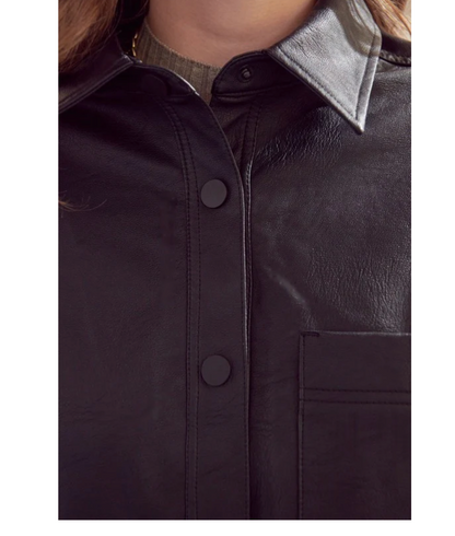 OVERSIZE PU SHACKET PHOEBE