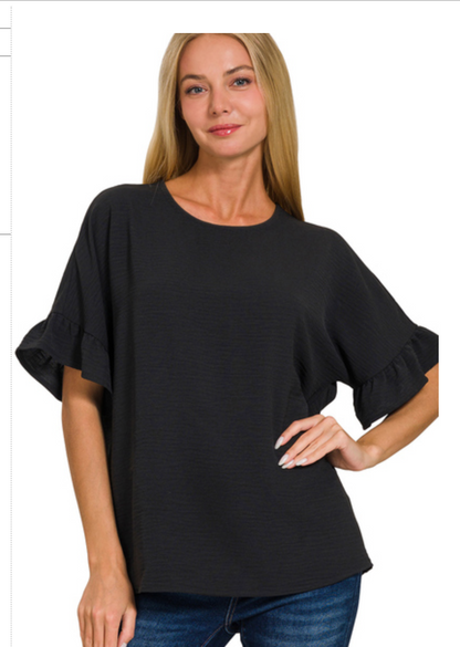 AIRFLO RUFFLE SLV TOP