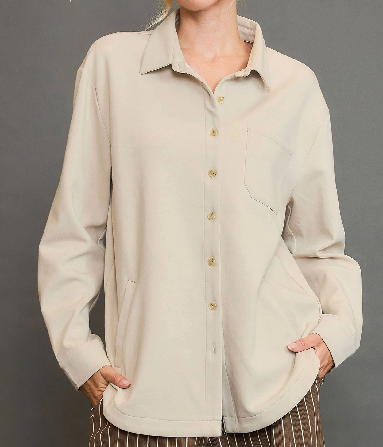 LUXEKNIT OVERSIZED SHIRT JACKET