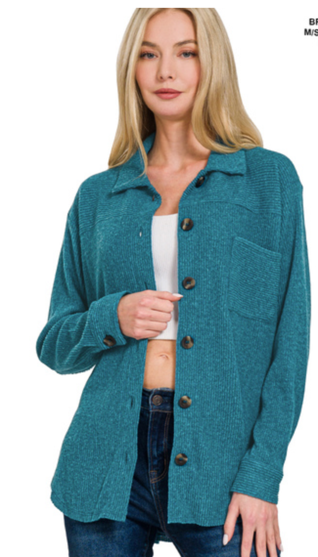 BRUSHED RIB SHACKET