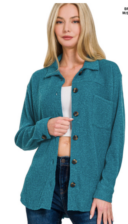 BRUSHED RIB SHACKET