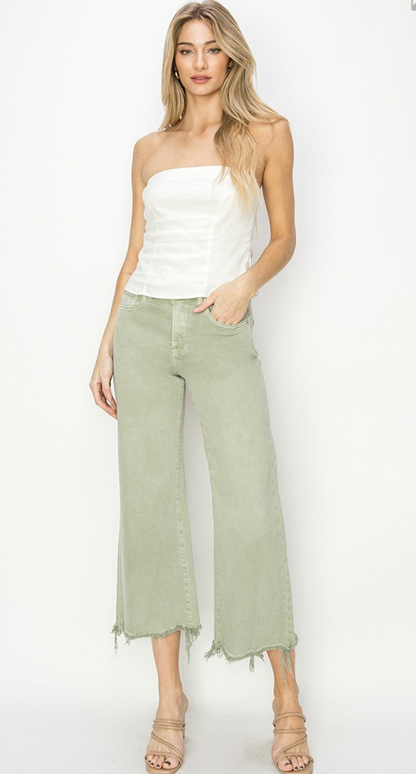 HR WIDE CROP DENIM PANT
