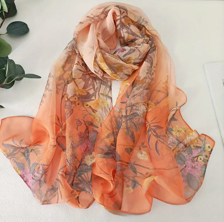 PLANT PRINTED SCARF
