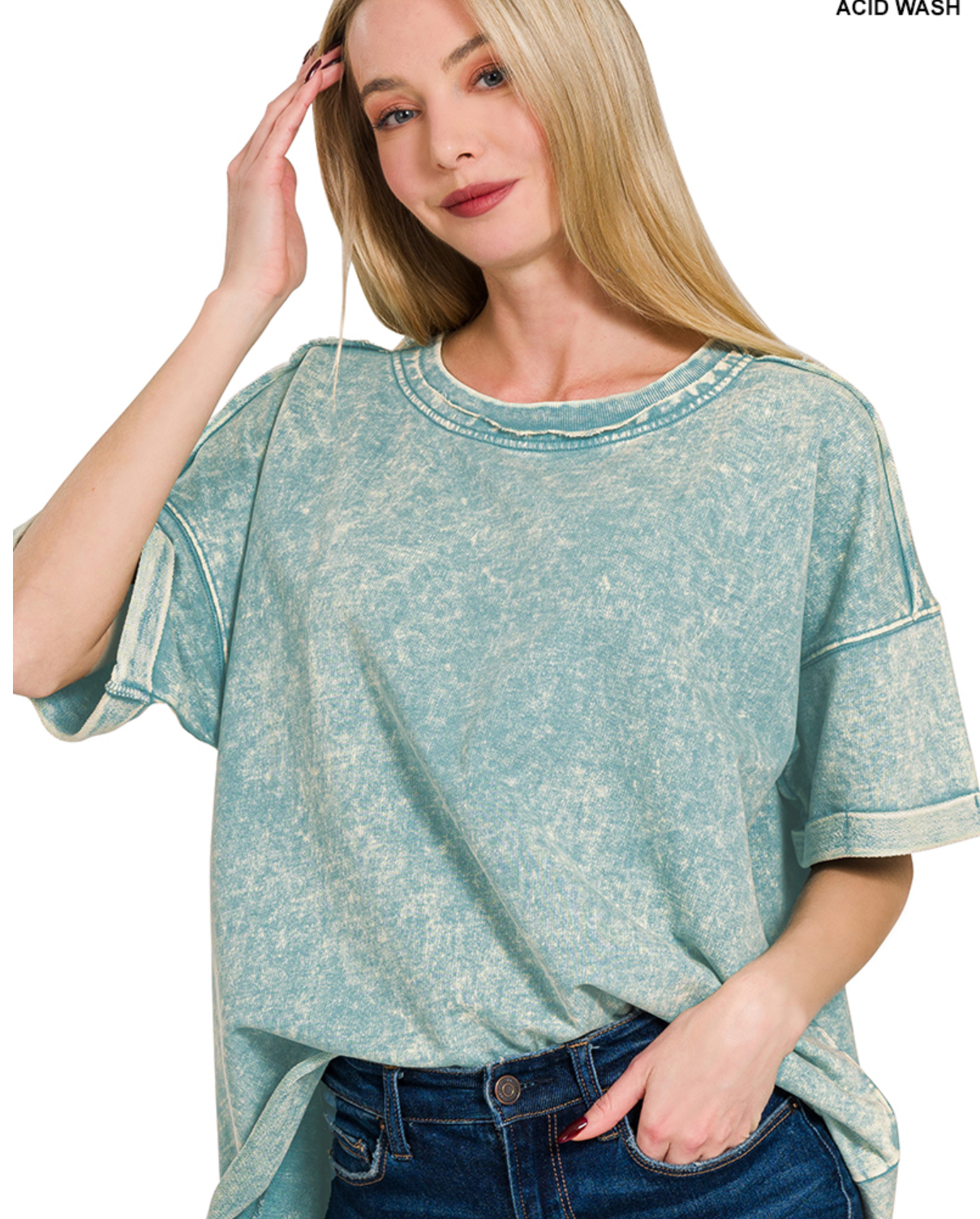 FRENCH TERRY ACID WSH TEE