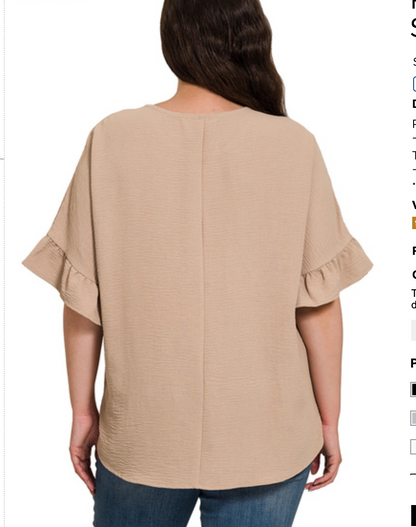 AIRFLO RUFFLE SLV TOP